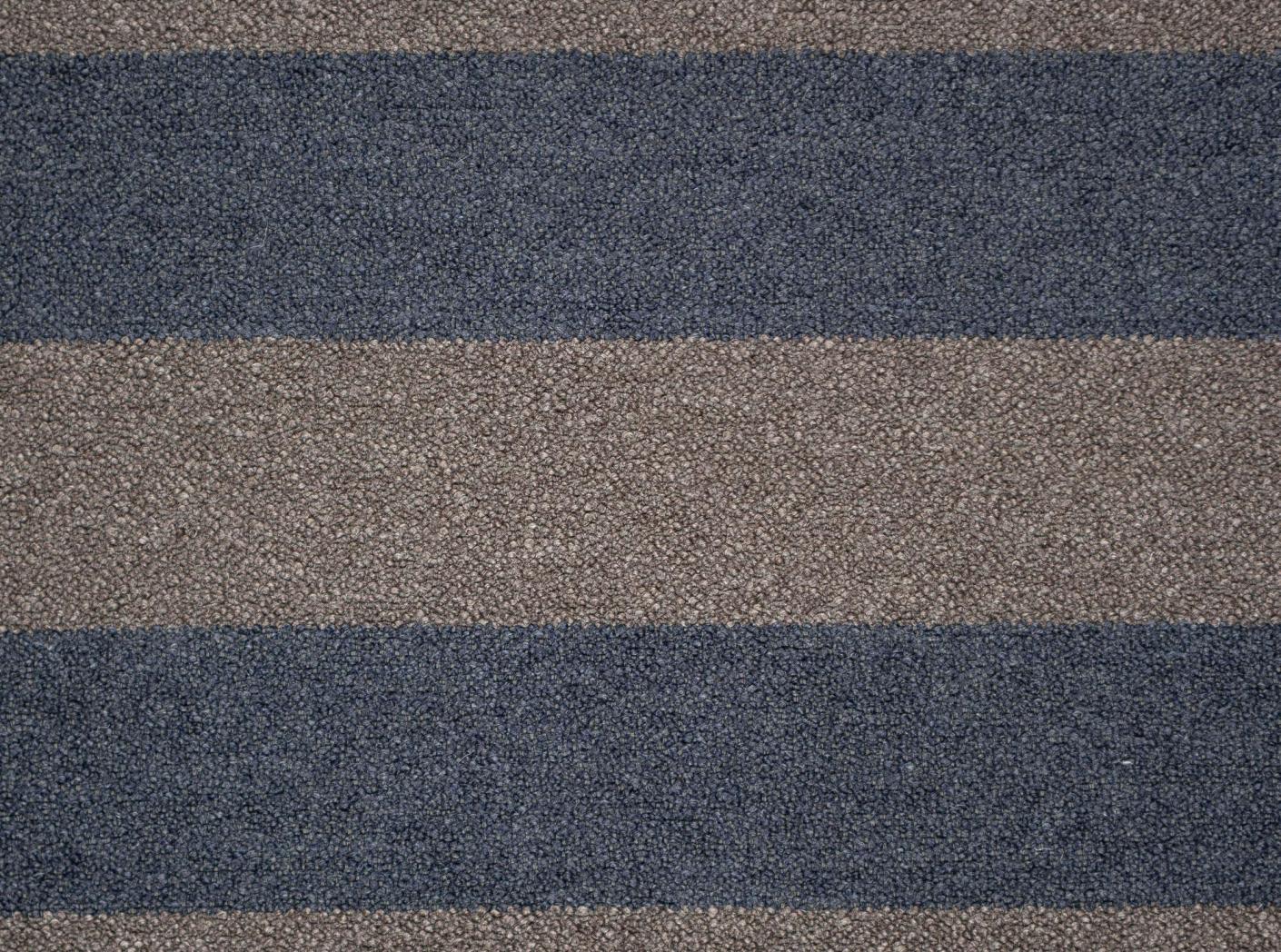 Fabric Barnum Stripe 1 Ocean/Brown Fabric Barnum Stripe 1 Ocean/Brown