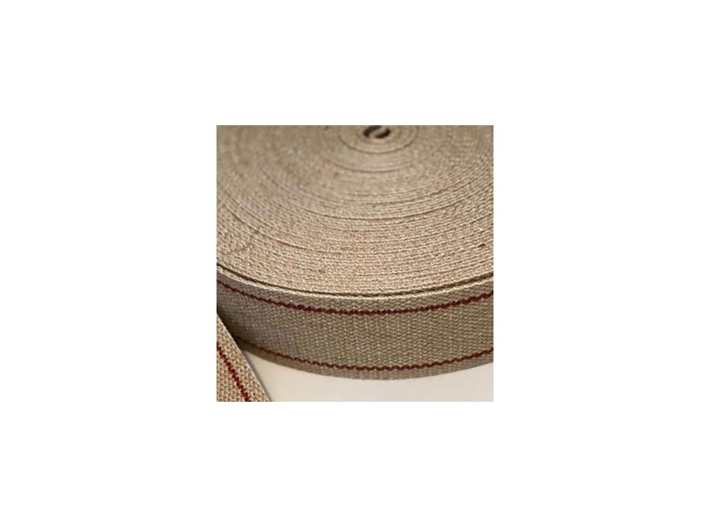 Jute webbing Seat quality Natural, 70mm, 50m/rl Jute webbing Seat quality Natural, 70mm, 50m/rl