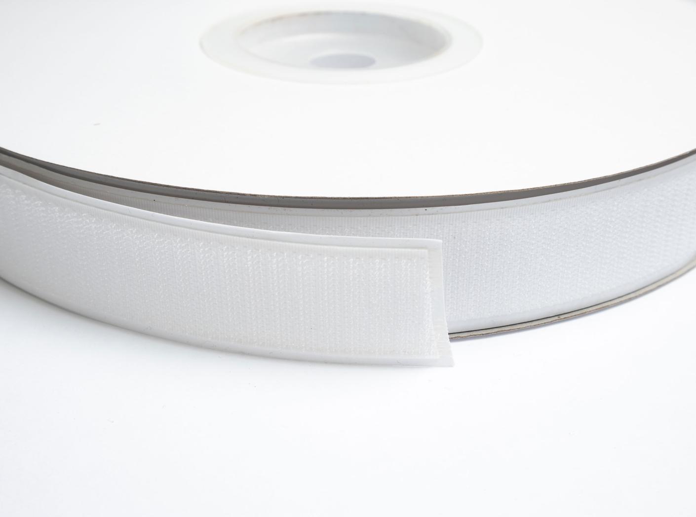 Hook & Loop CH självhäftande, 30 mm, hook, White Hook & Loop CH självhäftande, 30 mm, hook, White