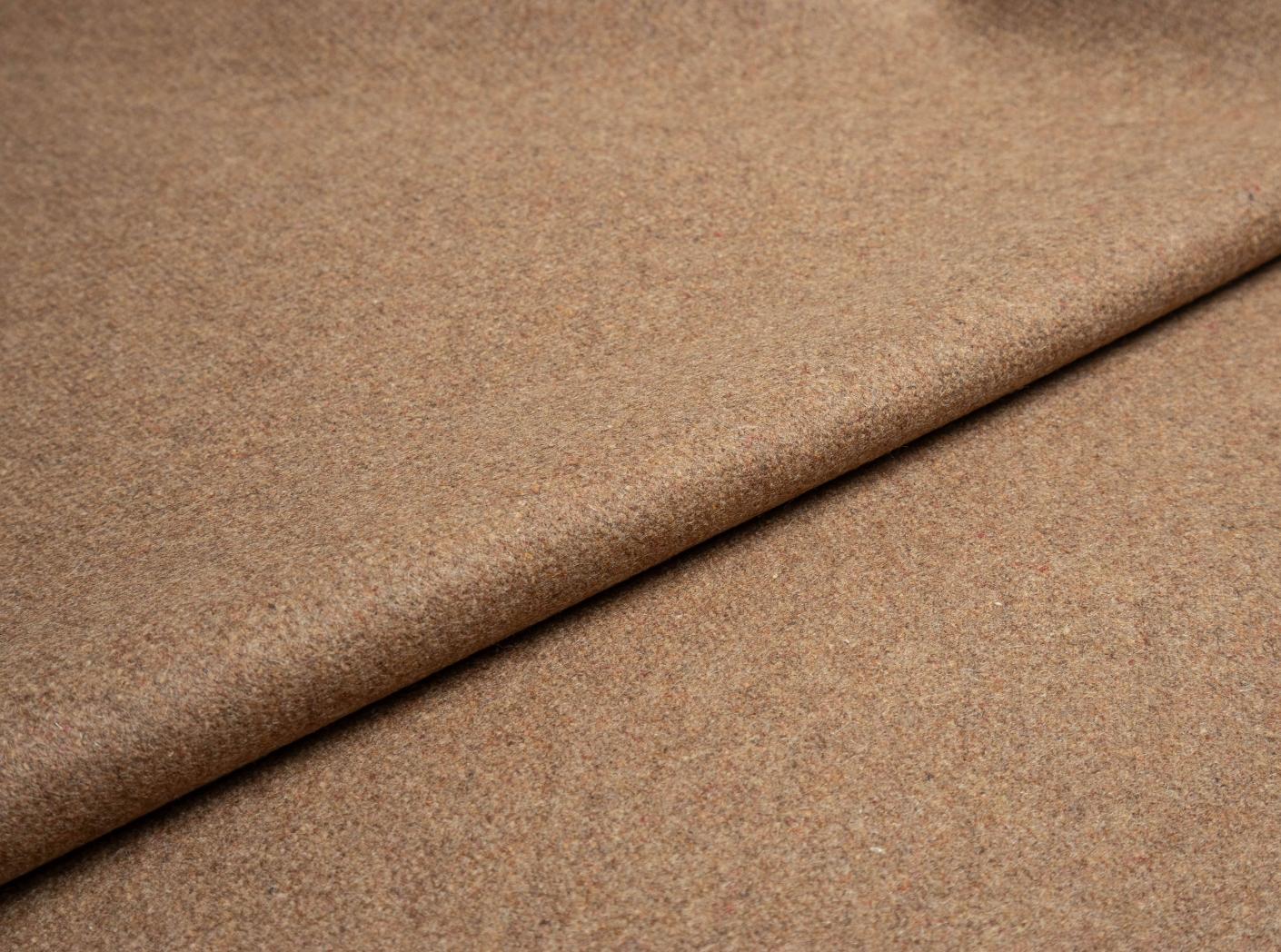 Fabric Wooly 1026B Dark camel  Fabric Wooly 1026B Dark camel