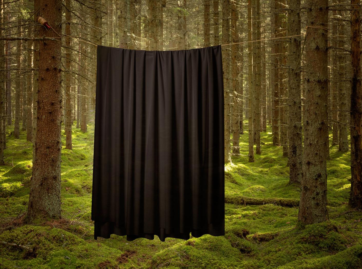 Curtain Roma Velvet FR 58 Black, 300cm Curtain Roma Velvet FR 58 Black, 300cm