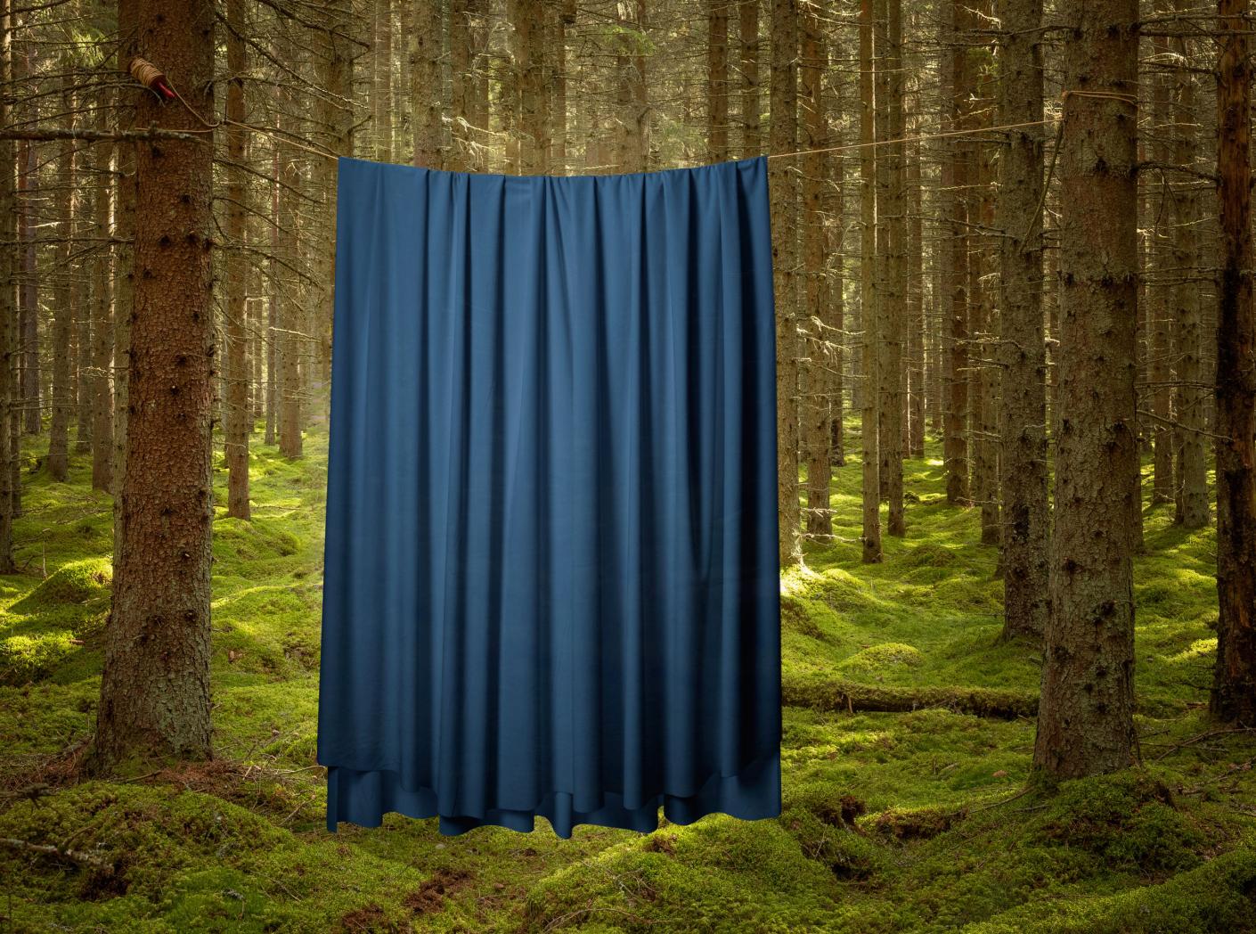 Curtain Roma Velvet FR 54 Ocean, 300cm Curtain Roma Velvet FR 54 Ocean, 300cm