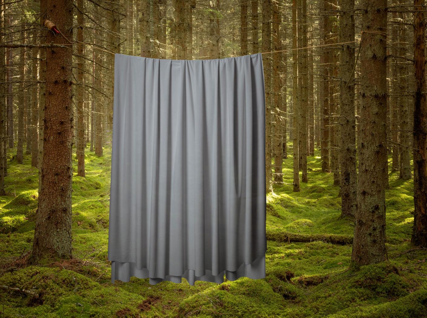 Curtain Roma Velvet FR 37 Pewter, 300cm Curtain Roma Velvet FR 37 Pewter, 300cm