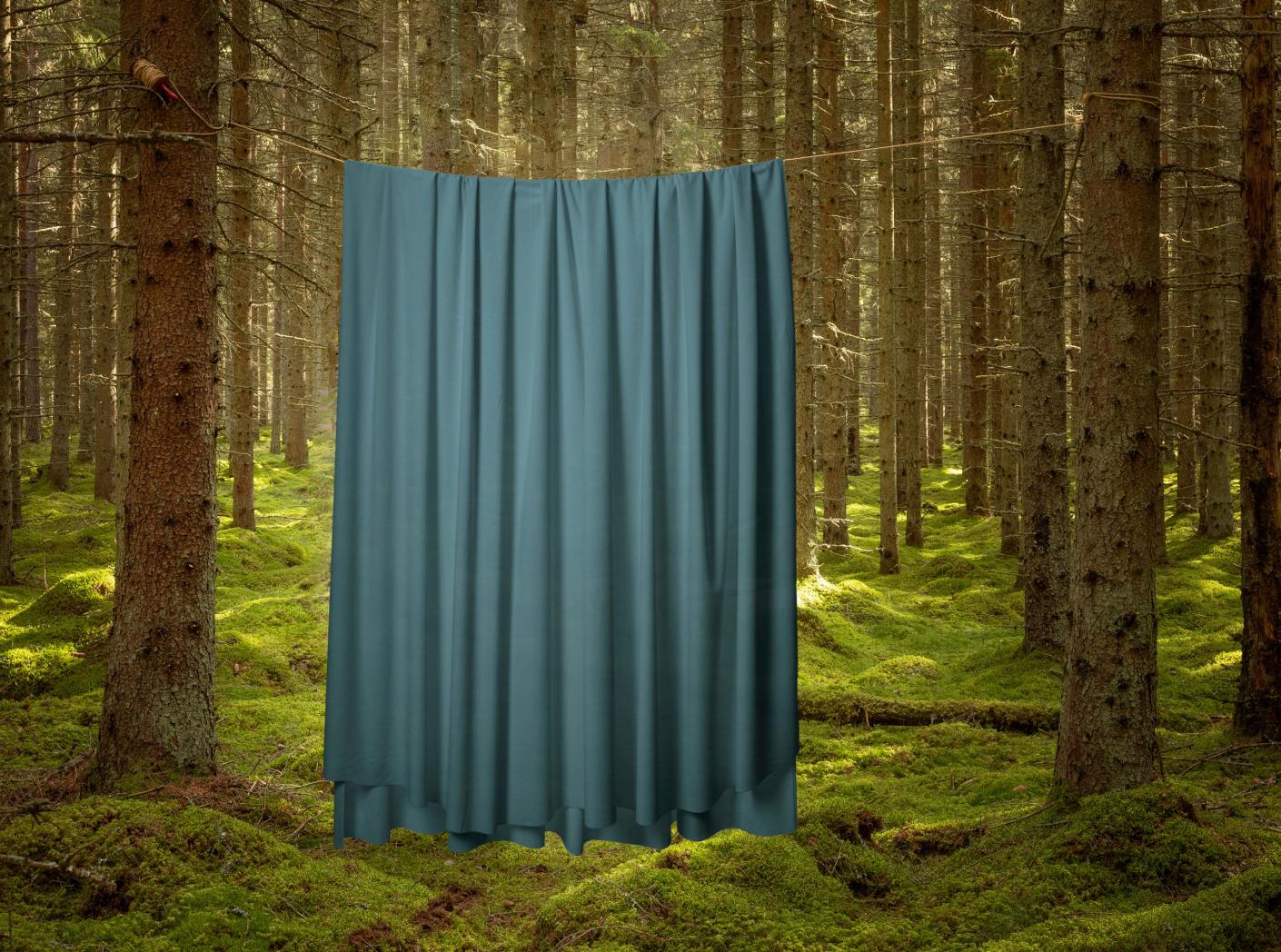 Curtain Roma Velvet FR 45 Lagoon, 300cm Curtain Roma Velvet FR 45 Lagoon, 300cm