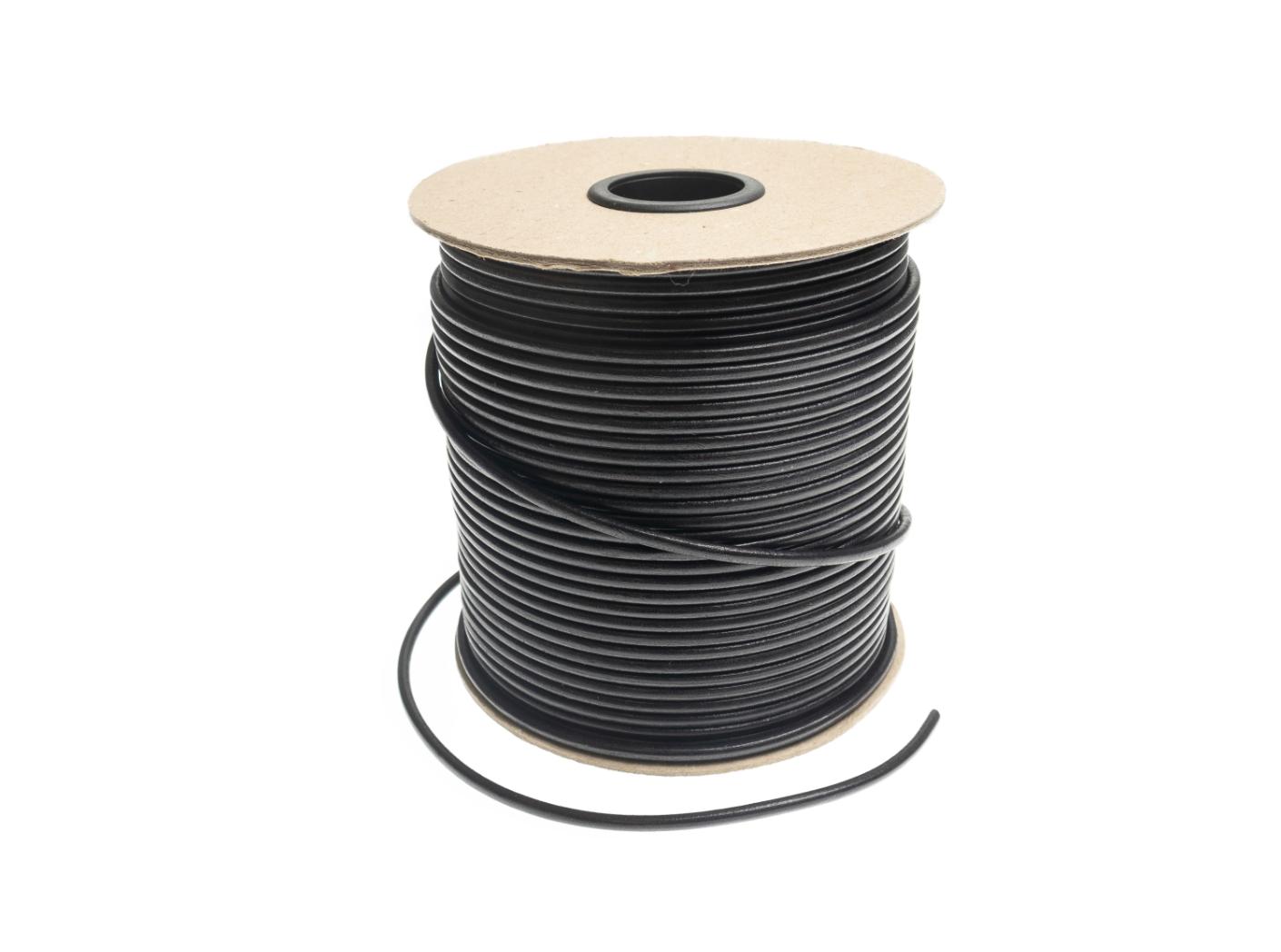 Leather cord Black 4mm Leather cord Black 4mm