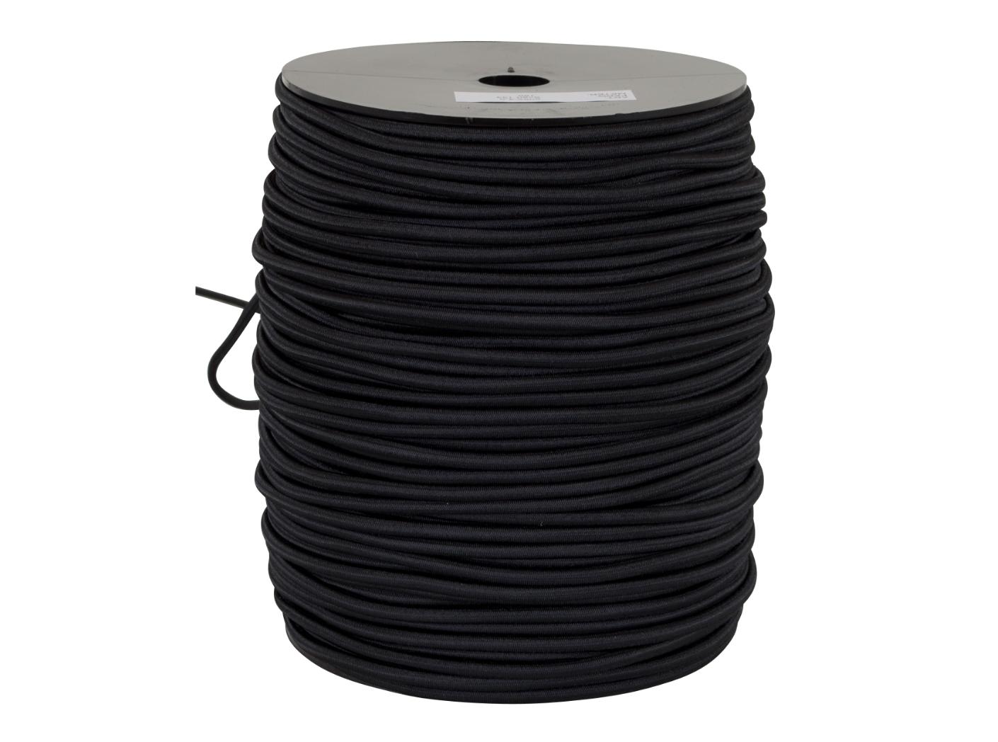 Rubber cord Black, 6 mm, 50m/rl Rubber cord Black, 6 mm, 50m/rl