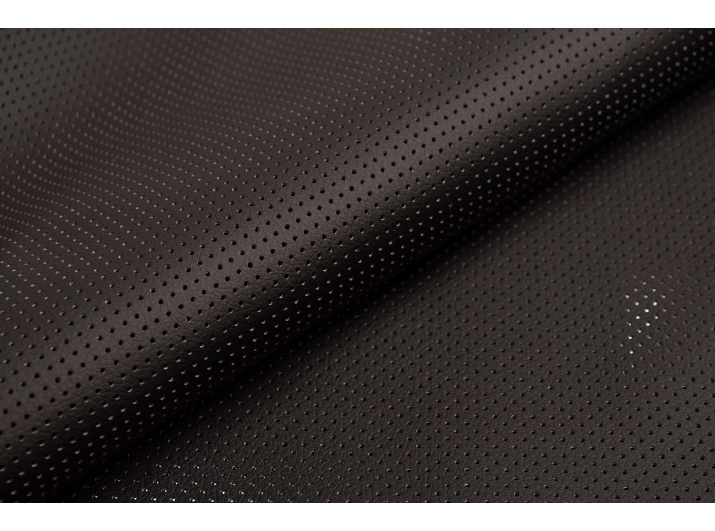 Artificial leather Imola Plus Perforated Dark Black Artificial leather Imola Plus Perforated Dark Black