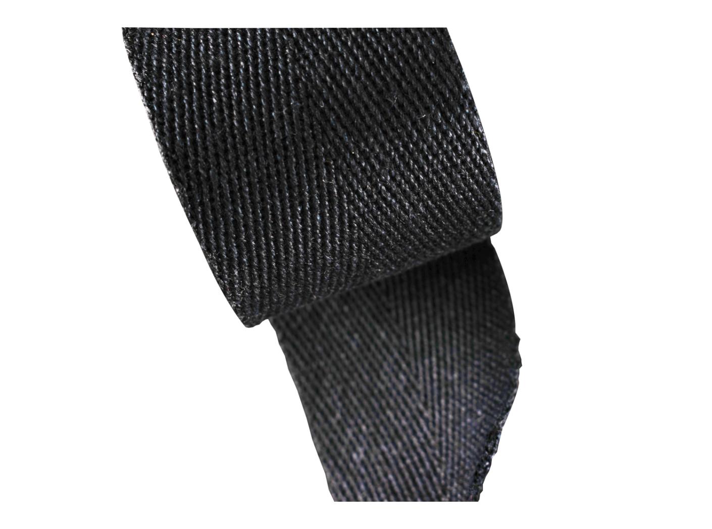 Linen webbing Black/Black, 50mm, 25m/rl Linen webbing Black/Black, 50mm, 25m/rl
