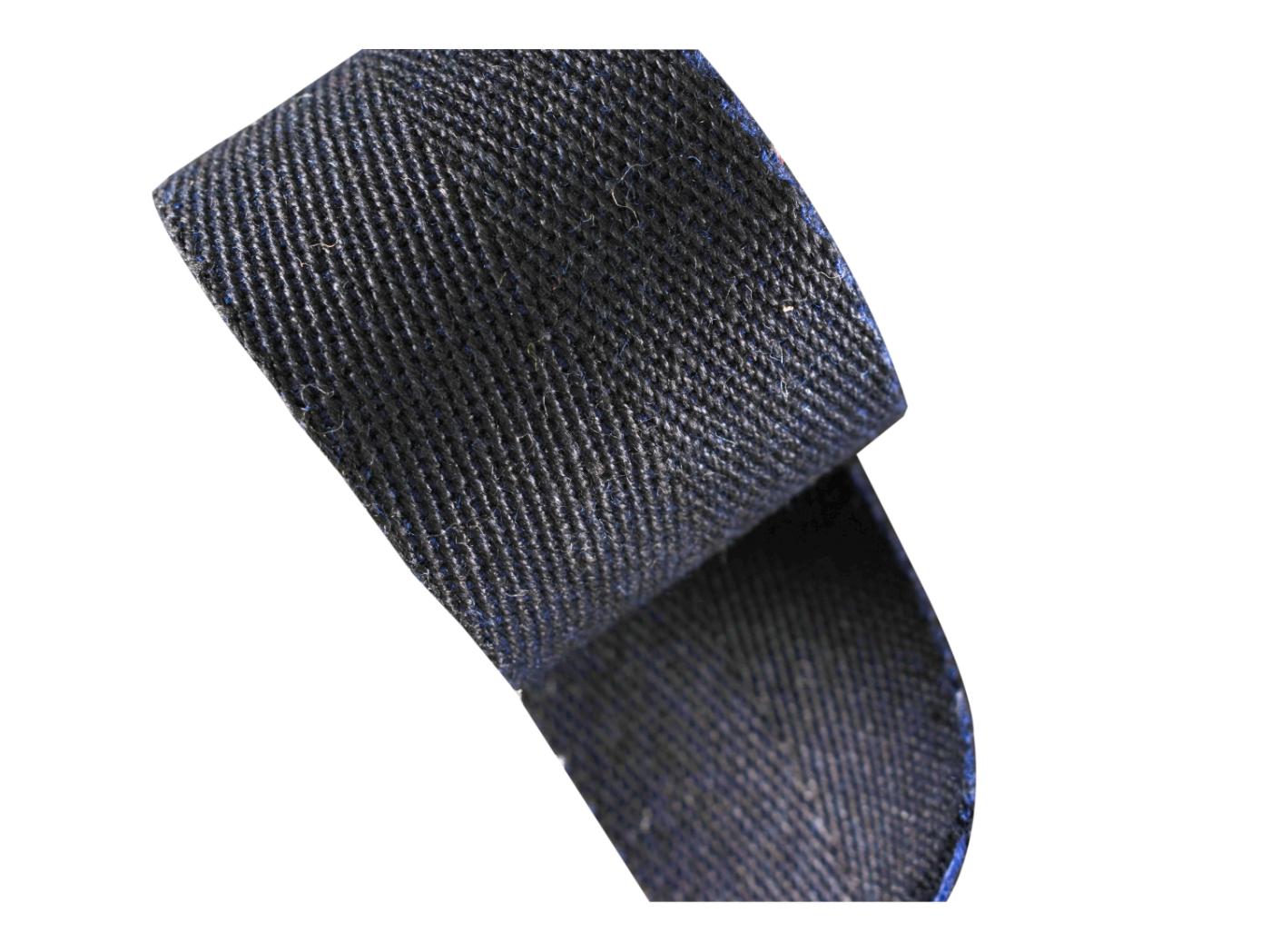 Linen webbing Black/Marine, 50mm, 25m/rl Linen webbing Black/Marine, 50mm, 25m/rl