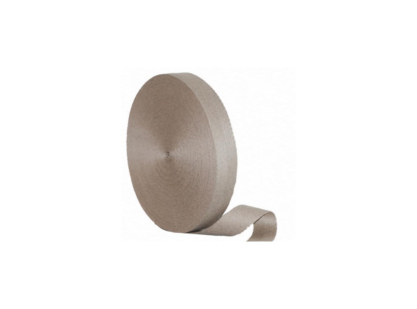 Linen webbing Extra strong Nature, 50mm, 50m/rl Linen webbing Extra strong Nature, 50mm, 50m/rl