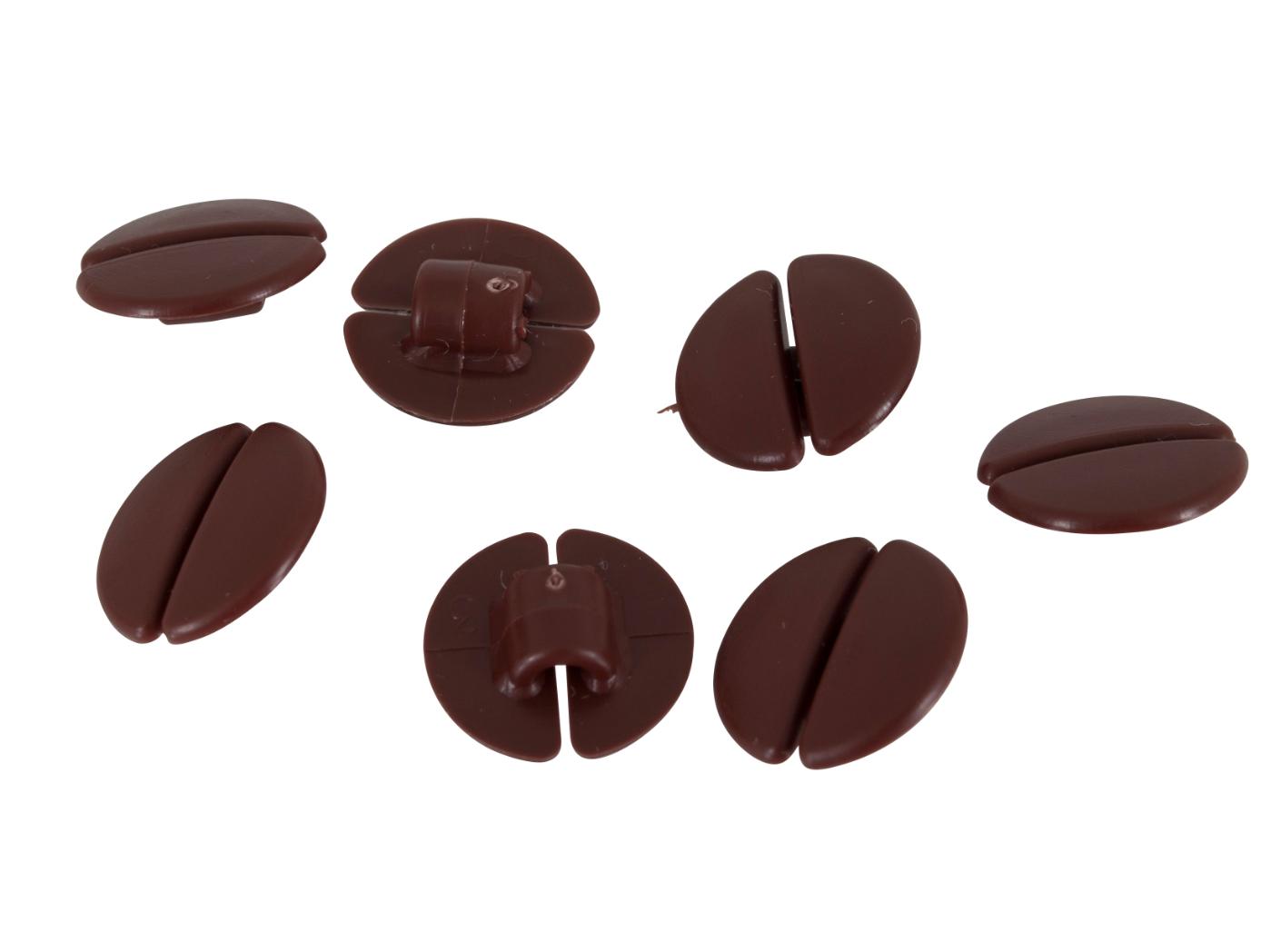 Latch button Brown, Ø18mm, 1000pc/fp Latch button Brown, Ø18mm, 1000pc/fp