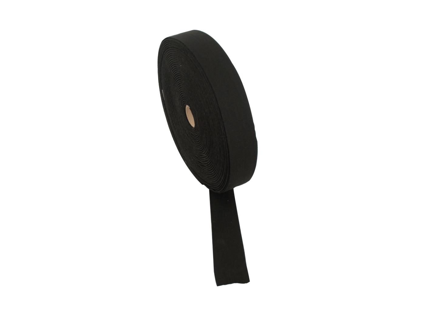 Cotton band Black, 30mm, 50m/rl Cotton band Black, 30mm, 50m/rl