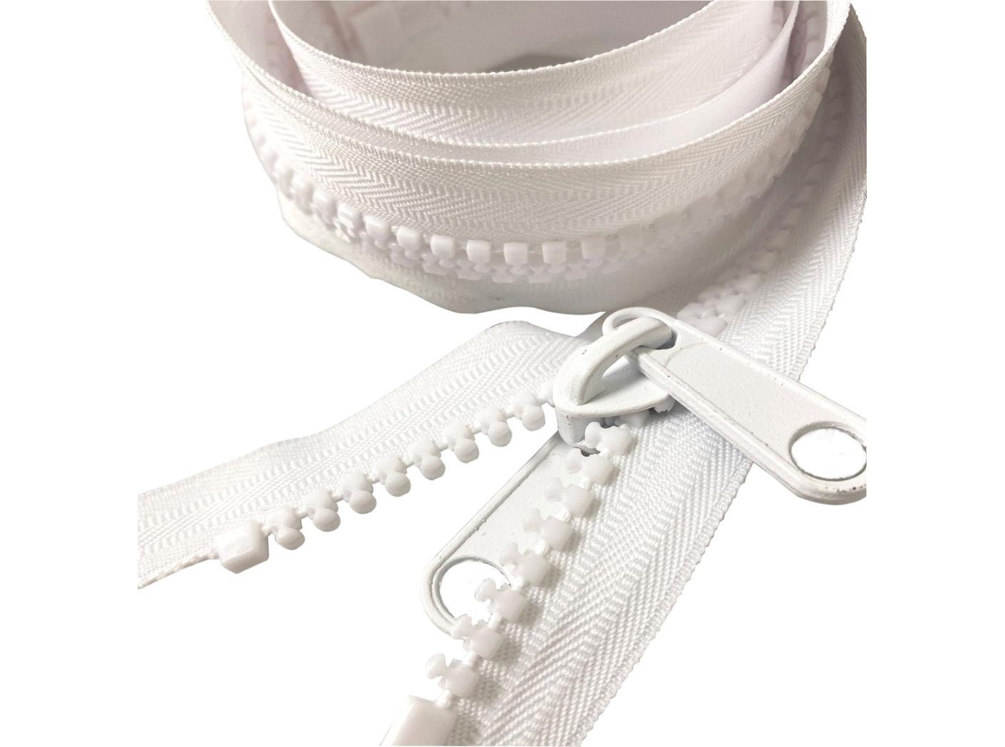Boat cover zipper divisible no 10 White, 125cm Boat cover zipper divisible no 10 White, 125cm