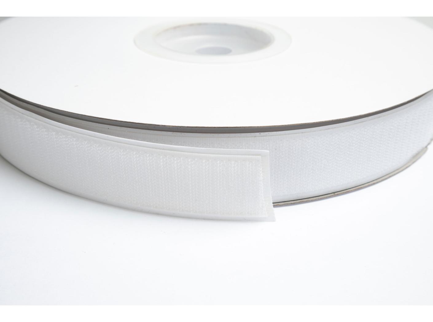 Hook & Loop CH självhäftande, 30 mm, hook, White Hook & Loop CH självhäftande, 30 mm, hook, White