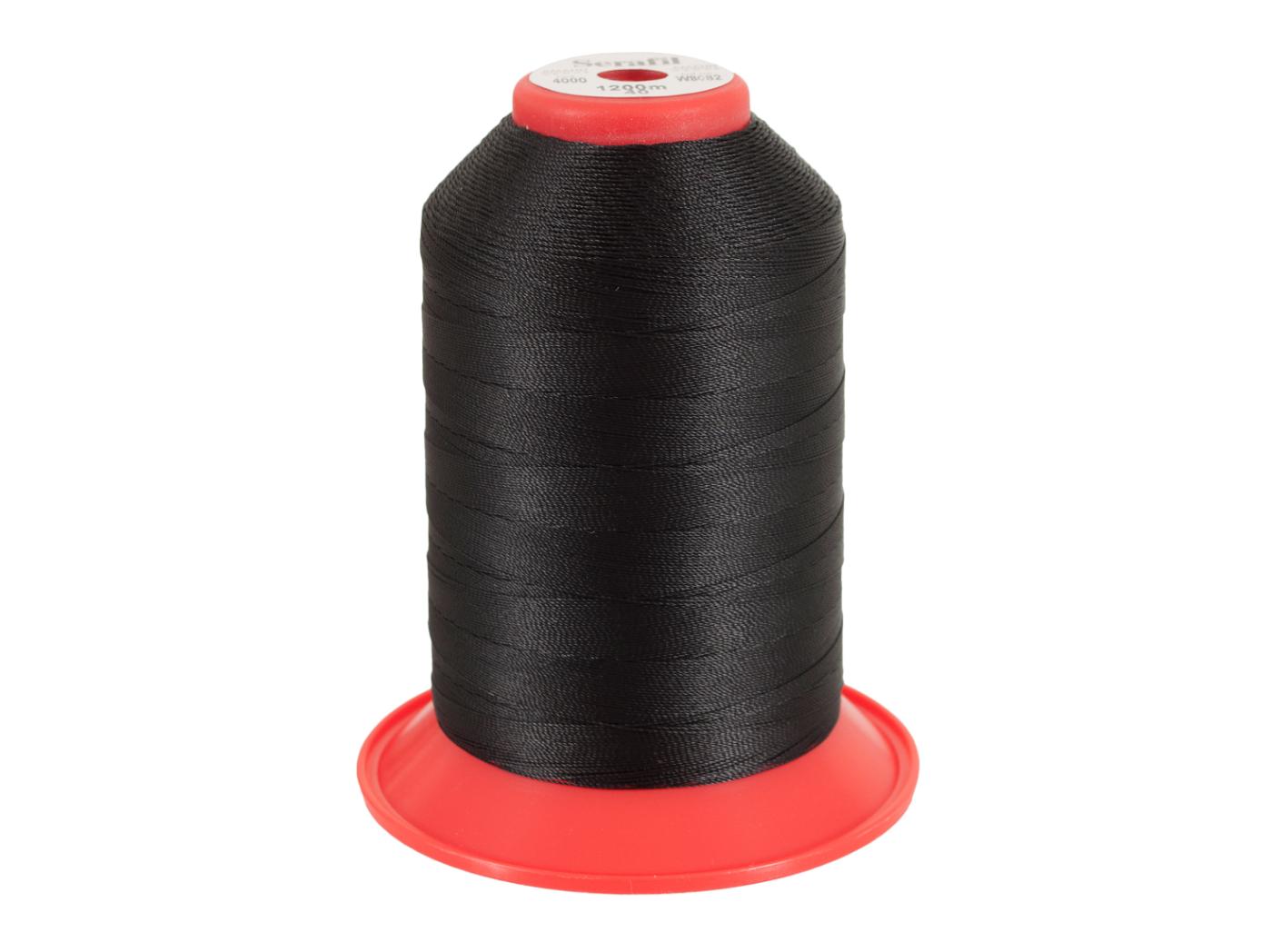 Sewing thread Serafil 40, 4000 Black, 1200m/rl Sewing thread Serafil 40, 4000 Black, 1200m/rl
