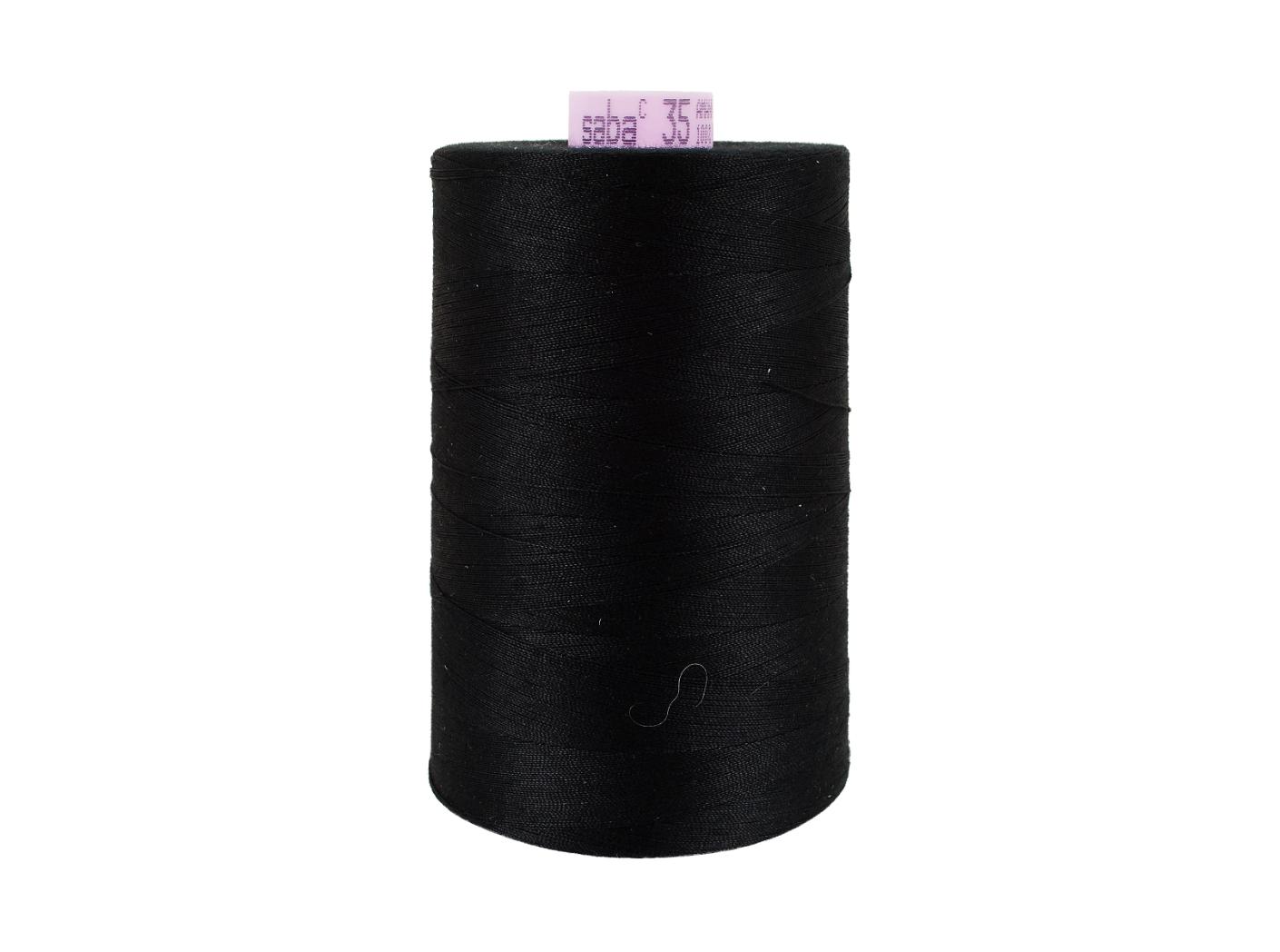 Sewing thread Saba 35, 4000 Black, 5000m/rl Sewing thread Saba 35, 4000 Black, 5000m/rl