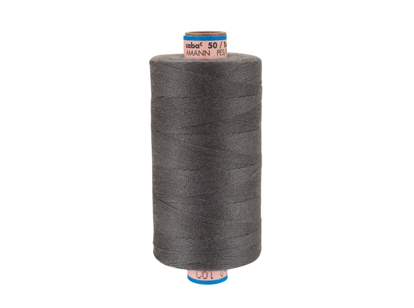 Sewing thread Saba 50, 416 Graphite grey, 500m/rl Sewing thread Saba 50, 416 Graphite grey, 500m/rl
