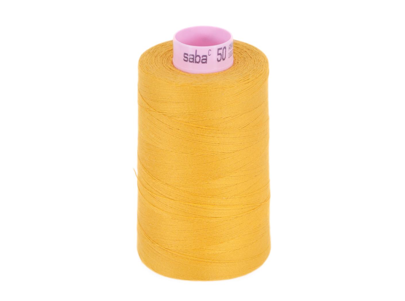 Sewing thread Saba 50, 118 Yellow, 2500m/rl Sewing thread Saba 50, 118 Yellow, 2500m/rl