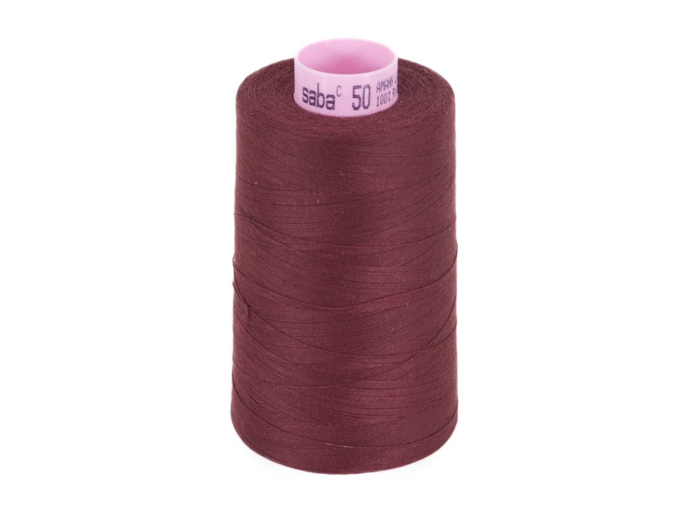 Sewing thread Saba 50, 166 Brown-red, 2500m/rl Sewing thread Saba 50, 166 Brown-red, 2500m/rl