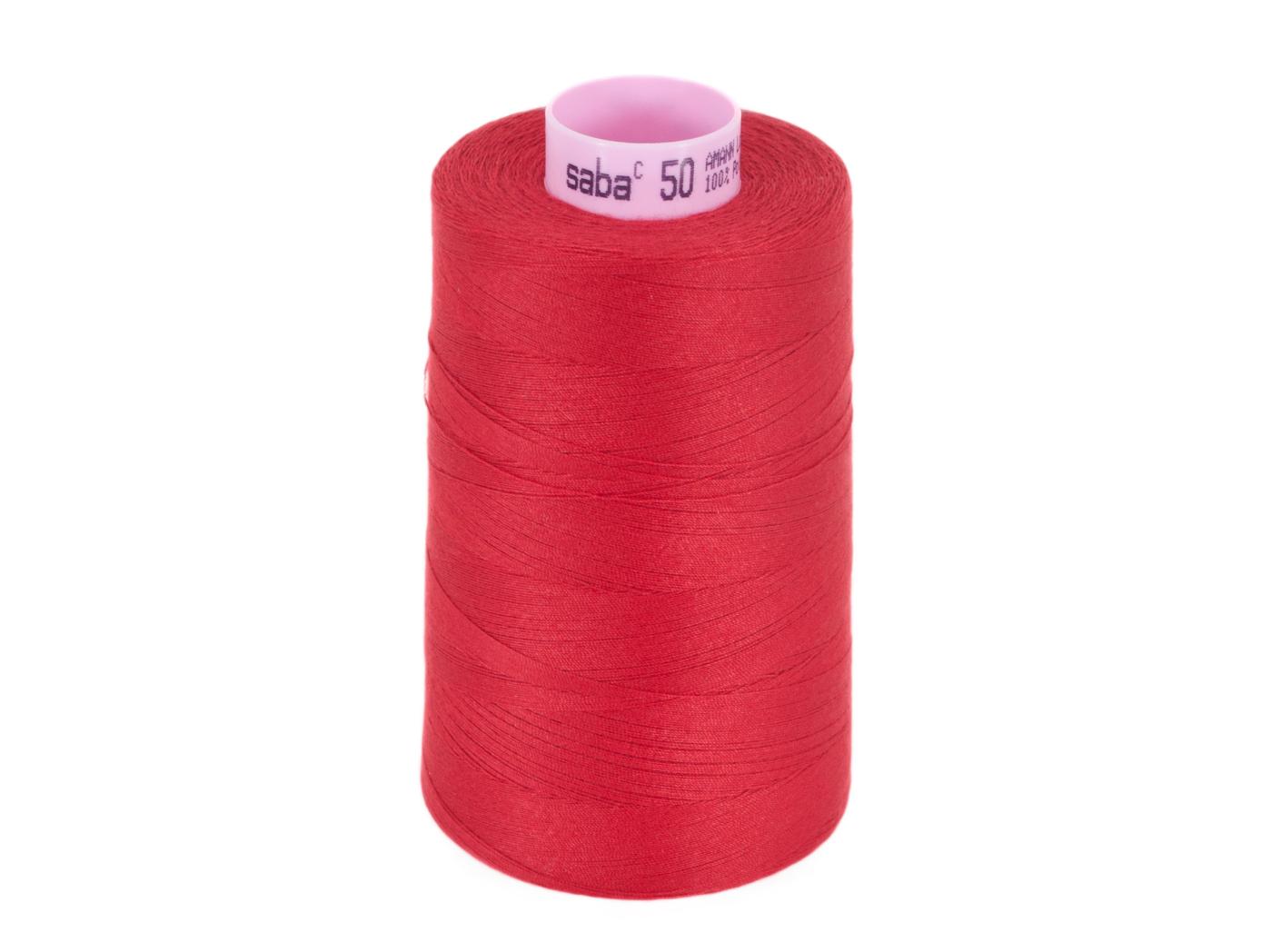 Sewing thread Saba 50, 504 Bright red, 2500m/rl Sewing thread Saba 50, 504 Bright red, 2500m/rl