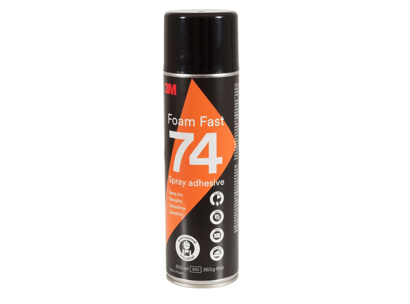 Spray glue 3M 74, 0,5lit Spray glue 3M 74, 0,5lit