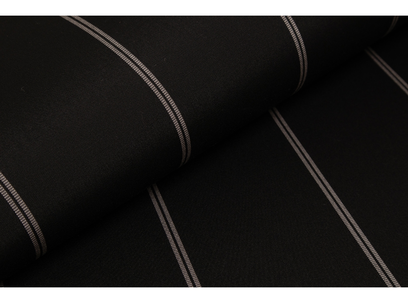 Awning fabric Docril Small Stripe 00316 Minimal black charcoal, 120cm Awning fabric Docril Small Stripe 00316 Minimal black charcoal, 120cm
