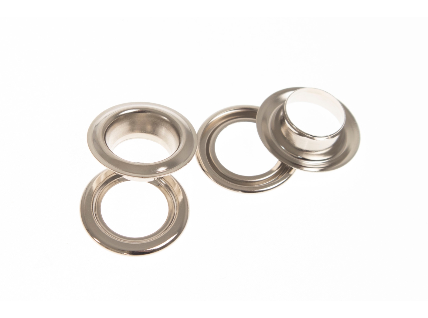 Eyelet 30B complete Nickel plated, Ø16/29mm, 100pc/fp Eyelet 30B complete Nickel plated, Ø16/29mm, 100pc/fp