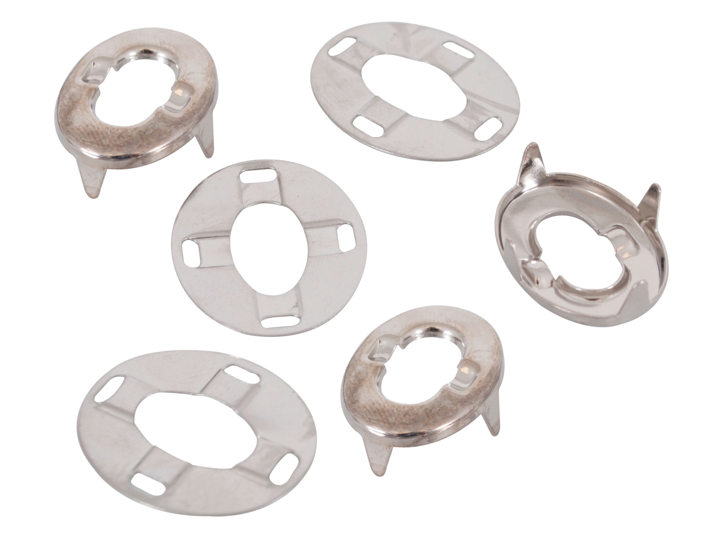 Sufflet eyelet complete with hooks Nickel plated, oval, 100pc/fp Sufflet eyelet complete with hooks Nickel plated, oval, 100pc/fp