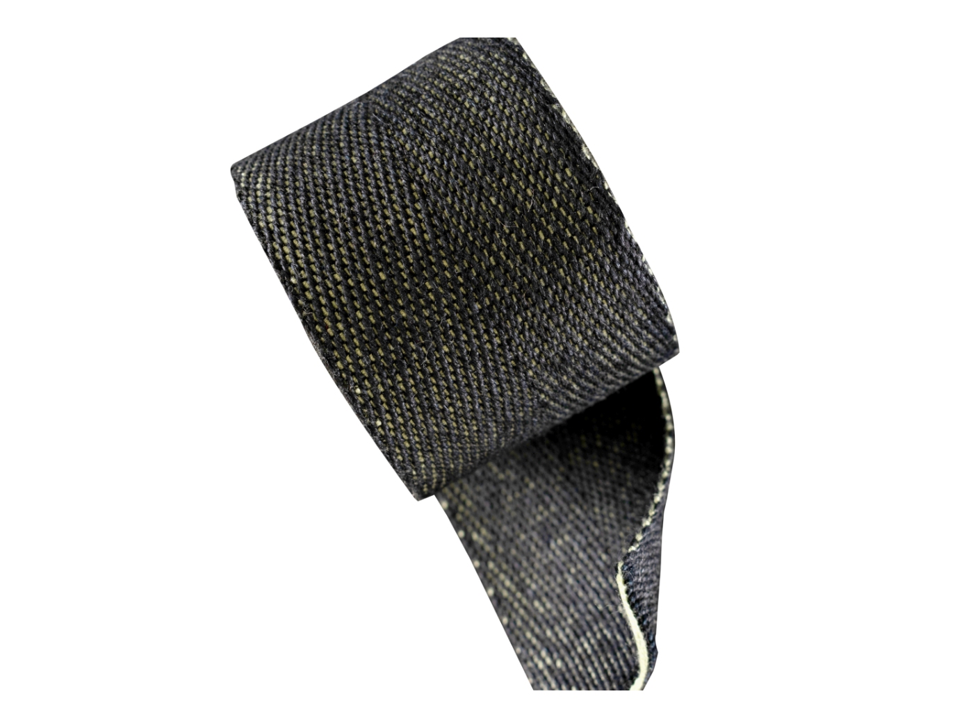 Linen webbing Black/Green, 50mm, 25m/rl Linen webbing Black/Green, 50mm, 25m/rl