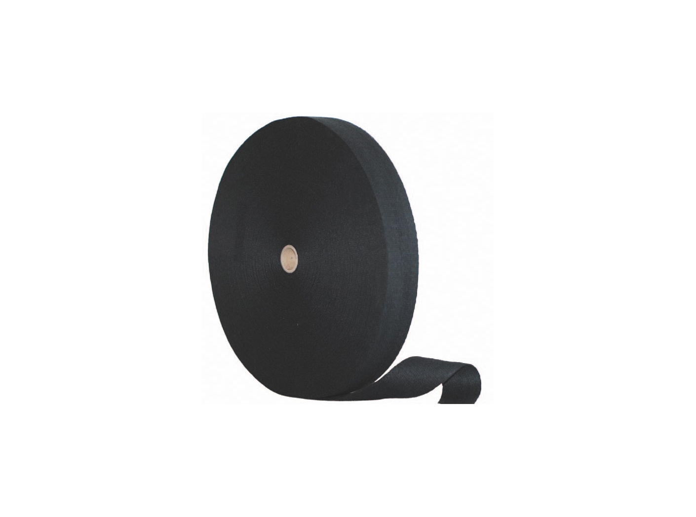 Linen webbing Black, 50mm, 50m/rl Linen webbing Black, 50mm, 50m/rl