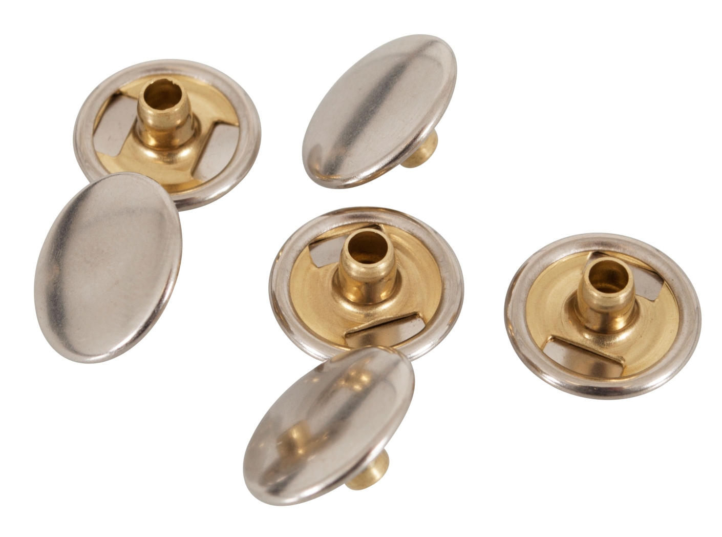 Press fasteners Calott Nickel plated, Ø15,1mm, 1000pc/fp Press fasteners Calott Nickel plated, Ø15,1mm, 1000pc/fp