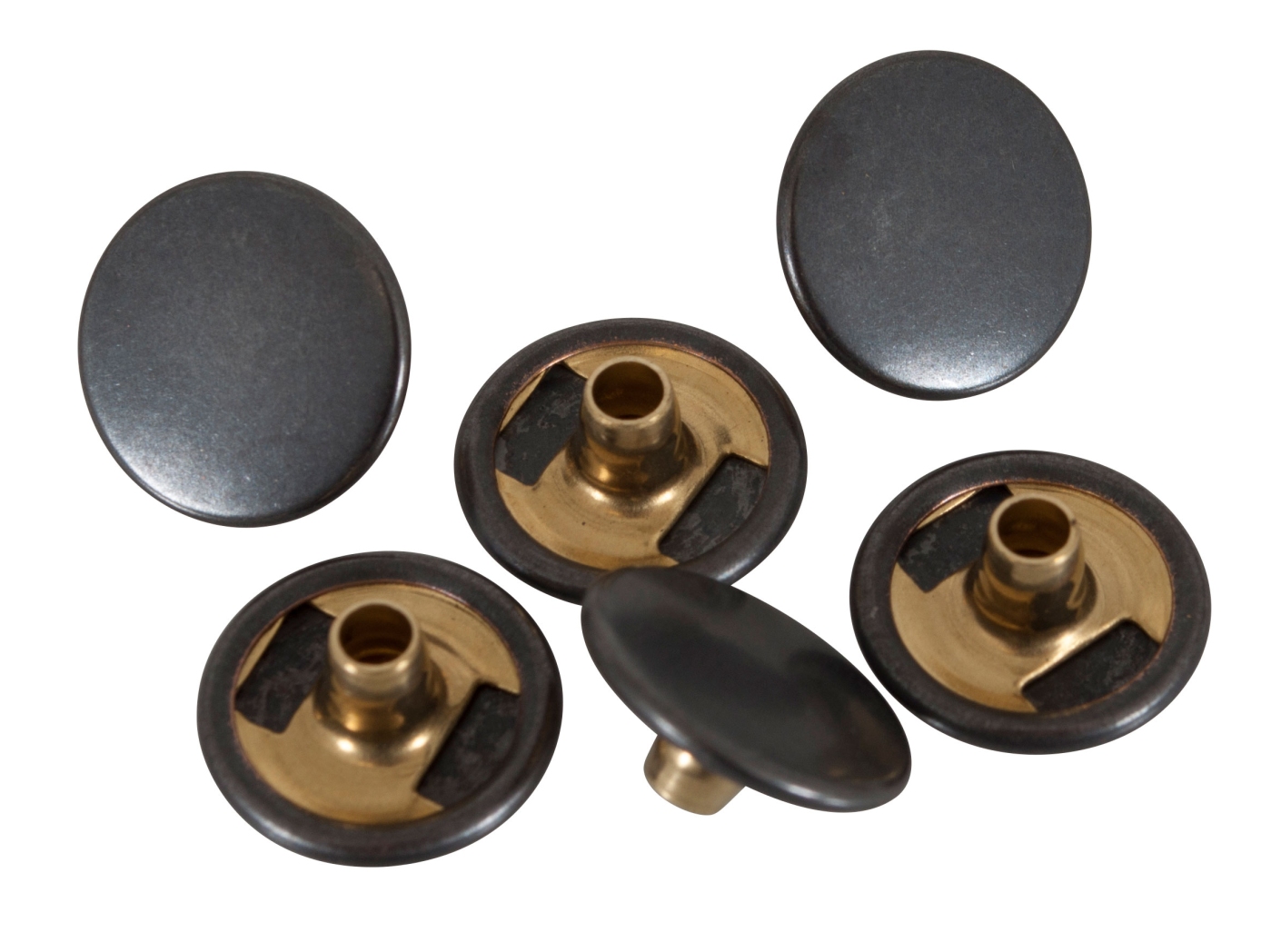 Press fasteners Calott Oxidized, Ø15,1mm, 100pc/fp Press fasteners Calott Oxidized, Ø15,1mm, 100pc/fp