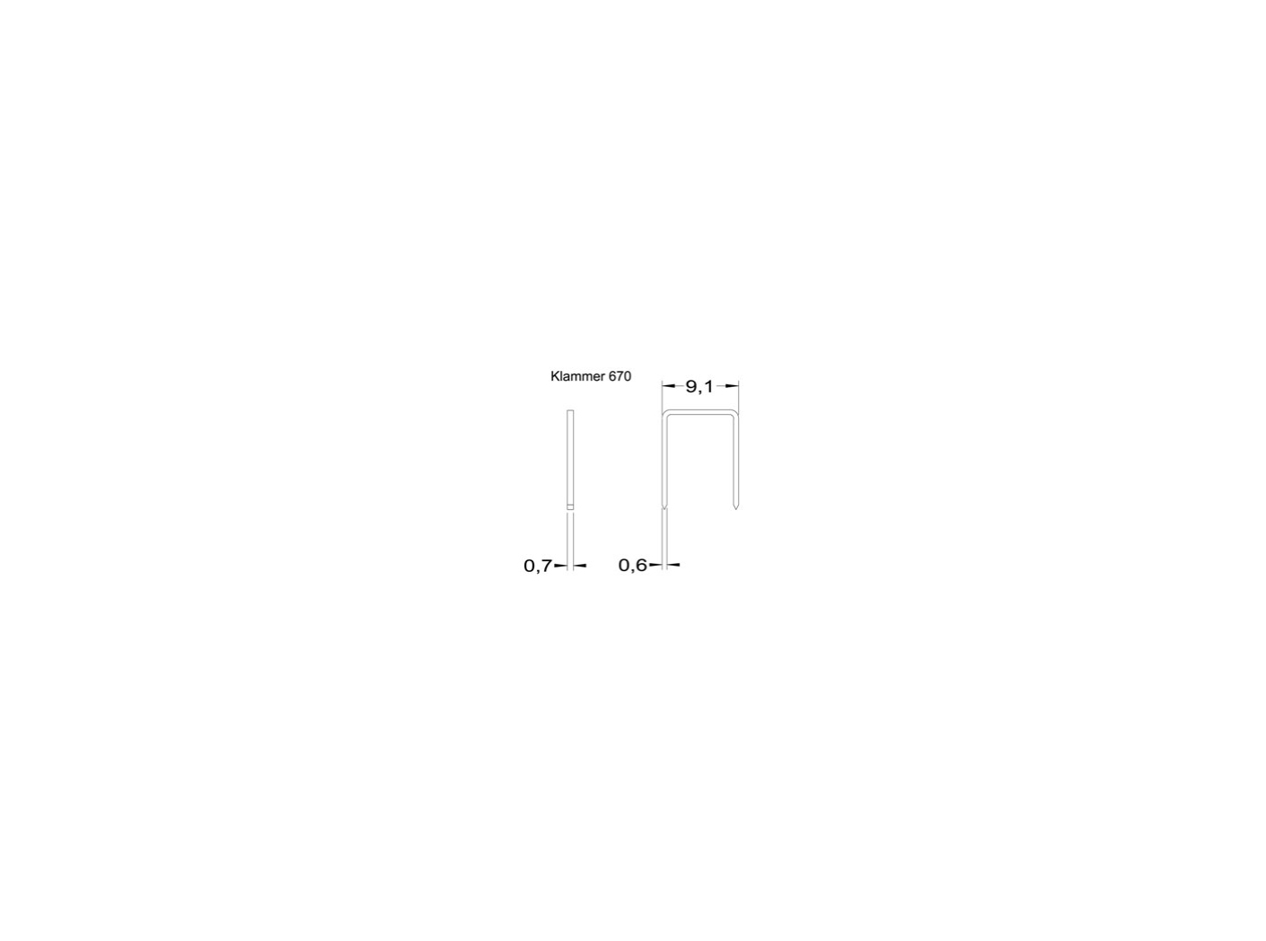 Staples 670/06mm stainless, 10 000pc/fp Staples 670/06mm stainless, 10 000pc/fp