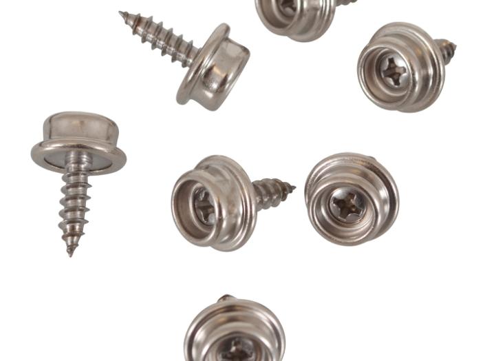 Press fastener lower Nickel plated, 12 mm screw Press fastener lower Nickel plated, 12 mm screw