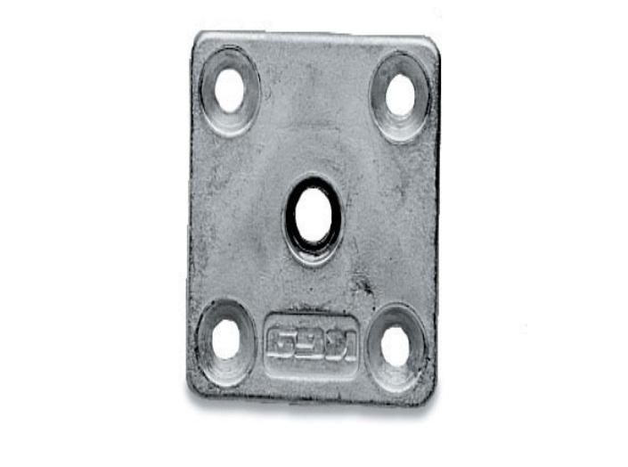 Fastener fittings Kea square with M8 nut, 47x47mm Fastener fittings Kea square with M8 nut, 47x47mm