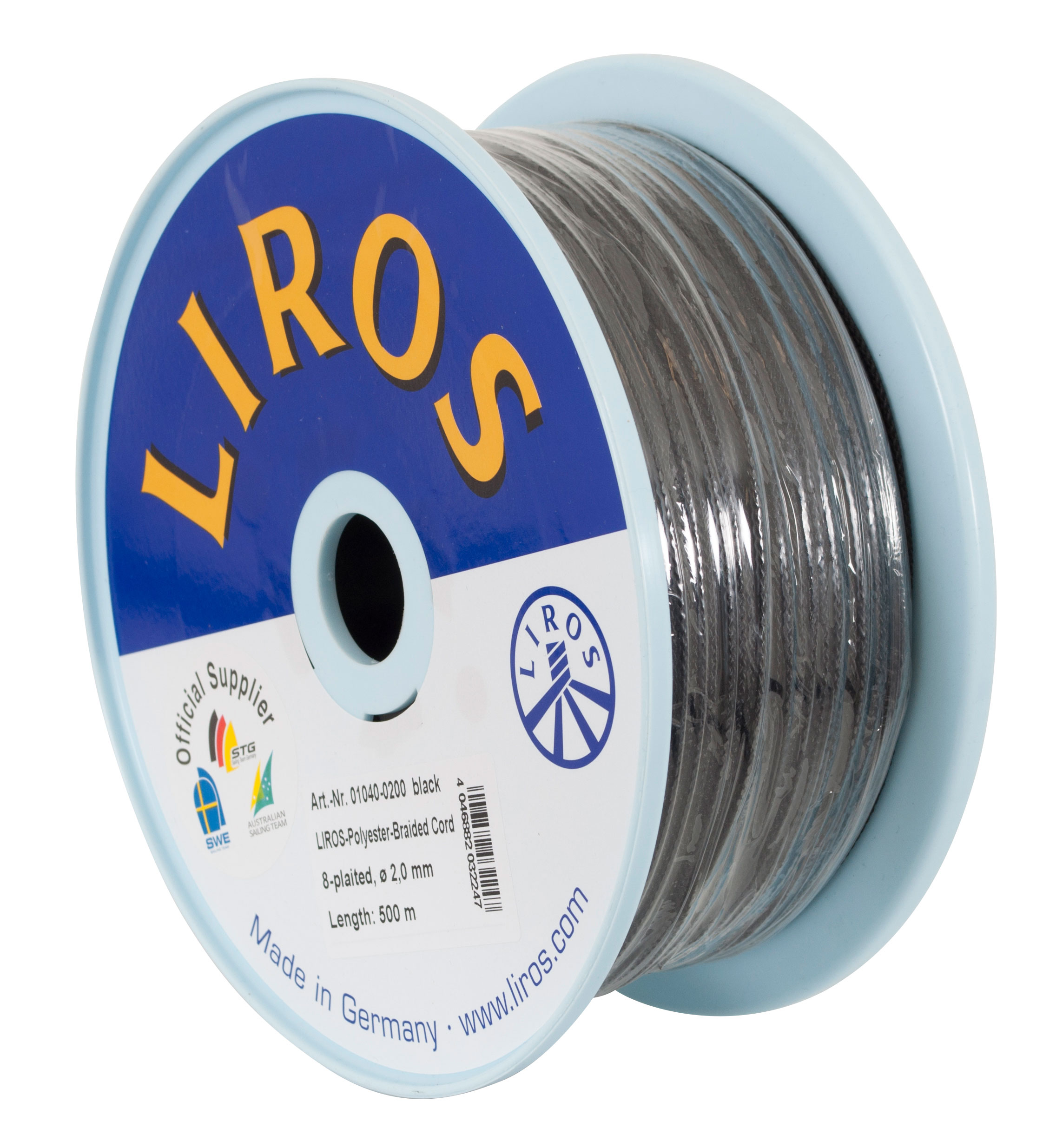 blind cord 2,0 mm, Black, 500 m/roll